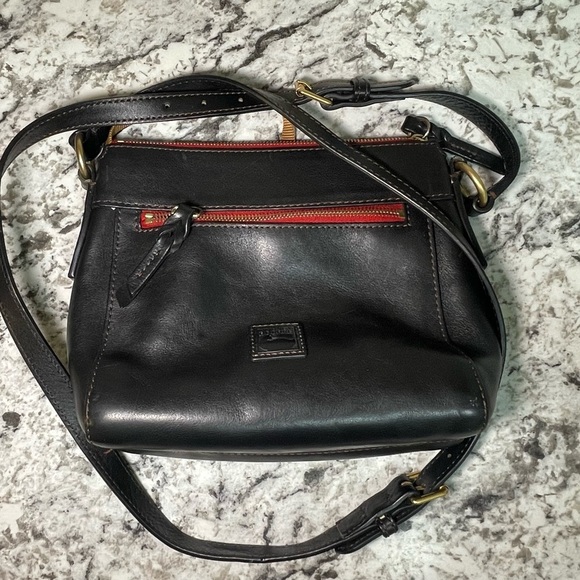 Dooney & Bourke Florentine Leather Allison Crossbody Bag Purse Black - Picture 4 of 10